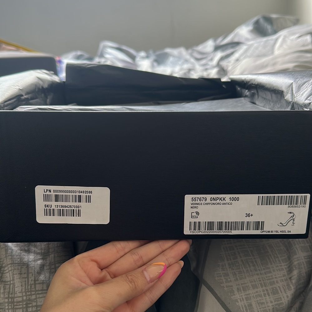 Saint Laurent Opyum 85 Patent Sandal size 36 1/2 (6.5 US) - Picture 2 of 9
